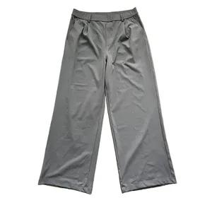 Halara Flex Day Stretch High Waisted Pants Size Large Wide Leg Gray thumbnail 2