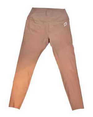 Peloton Womens High Rise Side Pocket Leggings Tan Beige Size M RN150110 thumbnail 1