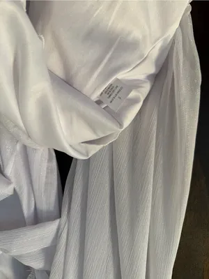 Lucy in the Sky Shimmery White Tie Mini Dress thumbnail 6