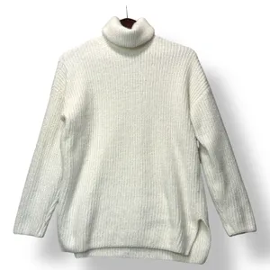 Abercrombie & Fitch Soft A&F Collection Cream Ribbed Knit Turtleneck Sweater XS‎ thumbnail 2