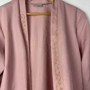 Vintage Sara‎ Morgan Light Pink Beaded Blazer Jacket XL thumbnail 4