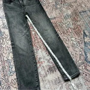 GOOD AMERICAN Good Legs Stovepipe Cigarette Denim Jeans in Black214 Size 2 thumbnail 7