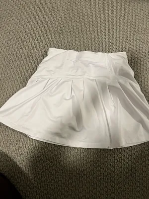 White Pleated Athletic Skirt thumbnail 2