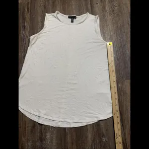 Eileen Fisher White Basic Quiet Luxury Designer Oversized‎ Stretchy Tank XXS thumbnail 4