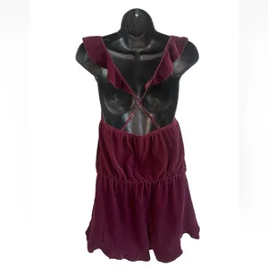 Victoria's Secret Purple Velvet Romper Size Small thumbnail 7