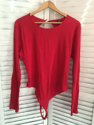 ♥️ Red Bodysuit, XL thumbnail 1