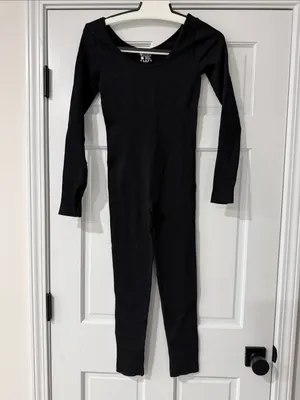 OQQ Women Long Sleeve Yoga Jumpsuits Workout Ribbed Bodysuits Pants One Piece S thumbnail 2