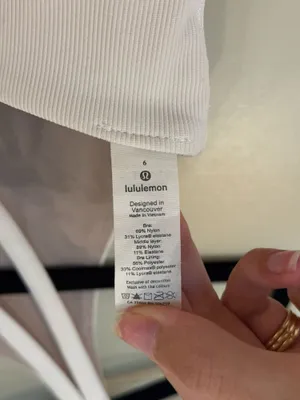 White Lululemon Tank 6 Racerback thumbnail 4
