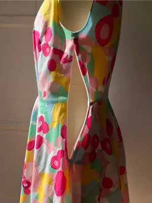 Boden• Watercolor Floral Retro Fit & Flare Cotton Dress• Sz 6 thumbnail 5