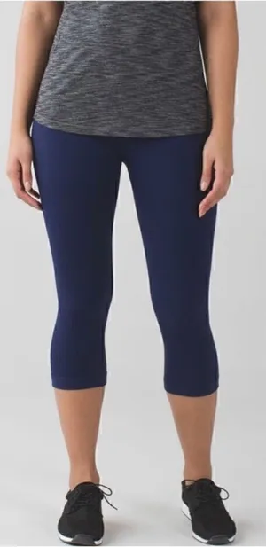 Lululemon Navy Blue Crop Leggings thumbnail 1