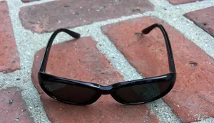 Vintage Black Oval Sunglasses thumbnail 1