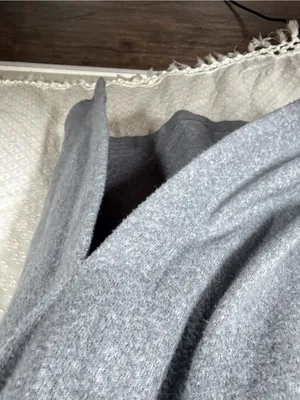 Anthropologie Daily Practice Grey Knit Karigan Cinch Waist‎ Cowl Neck Maxi Dress thumbnail 4