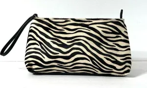 White House Black Market Zebra Calf Hair Leather Clutch thumbnail 3