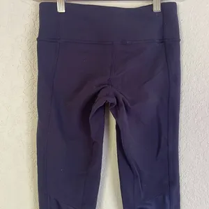 Alo Yoga Navy Blue Moto Leggings Mesh Panels Pilates Yoga Relaxation Loungewear thumbnail 4