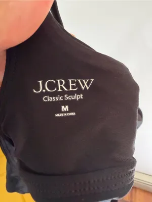 J. Crew Black scoop- V Front Bikini Top Lana classic sculpt M thumbnail 5
