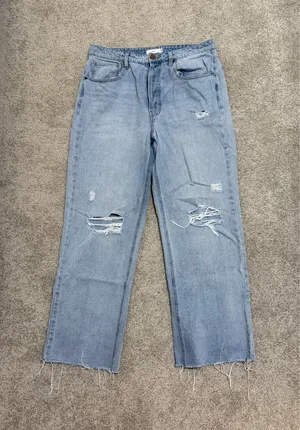 TGLA Francesca's Jeans Light Wash Ripped Straight Leg thumbnail 1