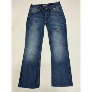 Wrangler Womens 3x34 Boot Cut Jeans Blue Stretch Denim Western Hemmed 1009MWZMS thumbnail 3