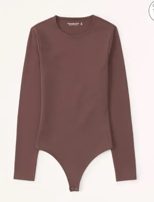 Abercrombie Long Sleeve Seamless Fabric Crew Bodysuit thumbnail 1