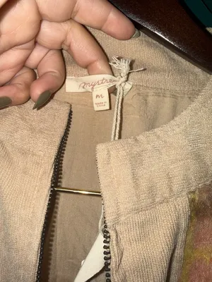 Mystree Cream Jacket with Pastel Plaid Front thumbnail 2