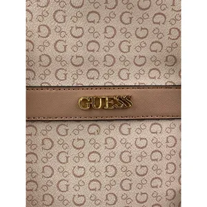 Guess Culkin Women's Beige Logo Monochrome Leather Shoulder Tote Bag Handbag OS thumbnail 8