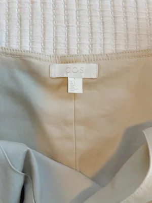 COS Asymmetrical Cream Strap Wrap Pinafore Cotton Dress thumbnail 8