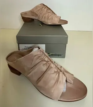NIB Antelope Suede Toe-Post Heeled Sandals - Lalana size 38 thumbnail 1