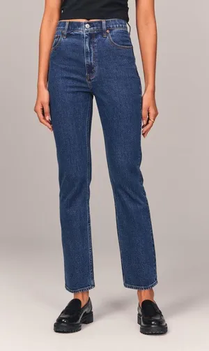 Abercrombie Ultra High Rise Ankle Straight Jean thumbnail 1