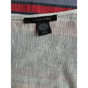 Tahari Linen Blend Open Front Cardigan Wrap One Size Coastal Resort Cover Up thumbnail 9