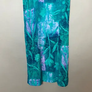 Two Piece Dress Blouse Floral Crinkle Fabric Sleeveless Shift Summer Casual thumbnail 7
