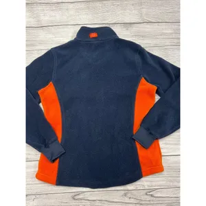 NFL For Her Chicago Bears Navy Blue Partial Zip Sweatshirt Jacket thumbnail 3