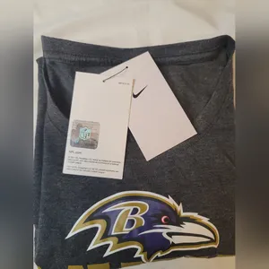 Nike Ravens Baltimore Women's Heather Gay Fashion Tri-Blend T-Shirt Size:S thumbnail 8