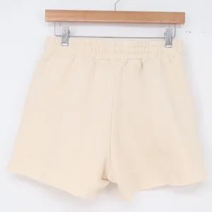 Forever 21 Shorts Womens M Sweat Shorts Cream Raw Hem Drawstring Good thumbnail 5