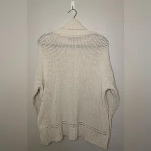 Aerie Oversized Knit Turtleneck Sweater, Cream/White, Size S, EUC thumbnail 2
