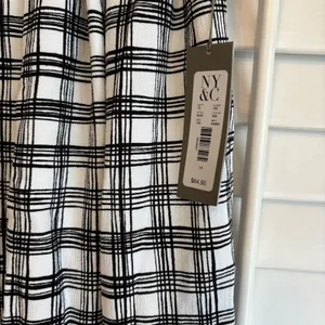 New York & Company Eva Mendes Black And White Plaid Midi Skirt Size‎ 14 thumbnail 5