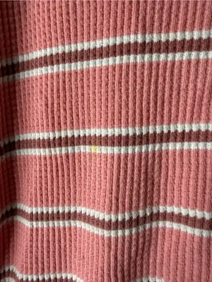 Offline by aerie oversized Striped Pink Waffle Knit Sweater size large thumbnail 5