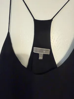 Be Cool Black Mesh Chiffon Flowy Racerback Tank Women’s Small thumbnail 3