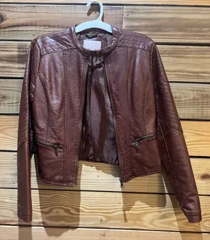 Xhilaration Leather Brown Jacket thumbnail 1
