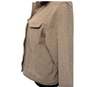 Joie Camel Mocha Moto Teddy Cropped Shacket Medium thumbnail 4