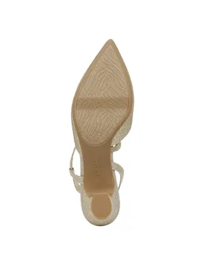 NWT Lifestride Strappy Pointed-Toe Pumps H5061S3 Light Gold Shimmer 10W thumbnail 4