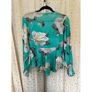 Hula Tease Hawaiian Tropical White Rose Kū Kia’i Mauna High Low Peplum Top 10 thumbnail 3