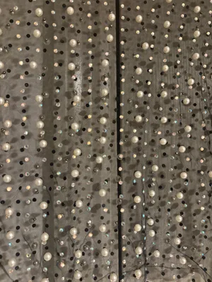 Pearl Bedazzled mesh top Black thumbnail 3