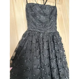 NWT Lulus Pursuing Elegance Black Floral Embroidered Lace-Up Dress Whimsigoth S thumbnail 4