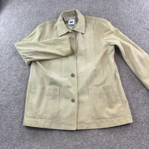 DKNY Classic Beige Suede Blazer Jacket Womens‎ Size Medium Button Front Pockets thumbnail 11