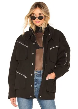 I.AM.GIA x REVOLVE Black‎ Elevara utility zip Jacket size XS thumbnail 1