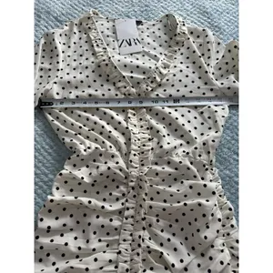 NWT Zara Polka Dot Dress Black White Women's XS Coastal Cocktail Beach Grandma thumbnail 6