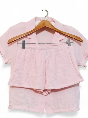 H&M Women’s 100% Cotton Muslin Pajama 2 Piece Set Size XSmall thumbnail 7