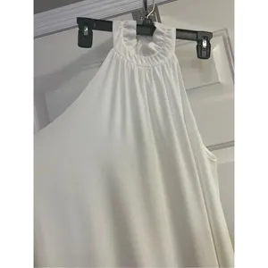 Vici High Neck Ivory Long Maxi with Front Slit- Medium thumbnail 3