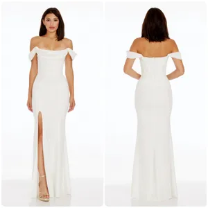 Dress The Population Womens‎ Melania White Corset Off Shoulder Gown Dress Size S thumbnail 2