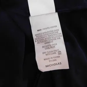 NICHOLAS Navy Blue Swiss Dot Cutout Cold Shoulder‎ Top Blouse Ruffle Size 0 thumbnail 13