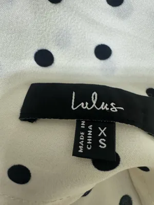 Lulus Matea White Polka Dot Satin Cowl Tie-Back Midi Dress size xs thumbnail 3